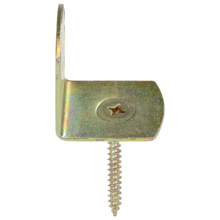 Suporturi panou gard, formă L, 4 buc, metal galvanizat - WALTI WALTI