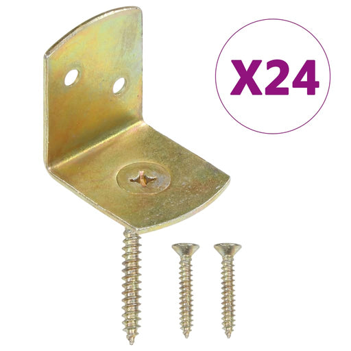 Suporturi panou gard, formă L, 24 buc, metal galvanizat - WALTI WALTI