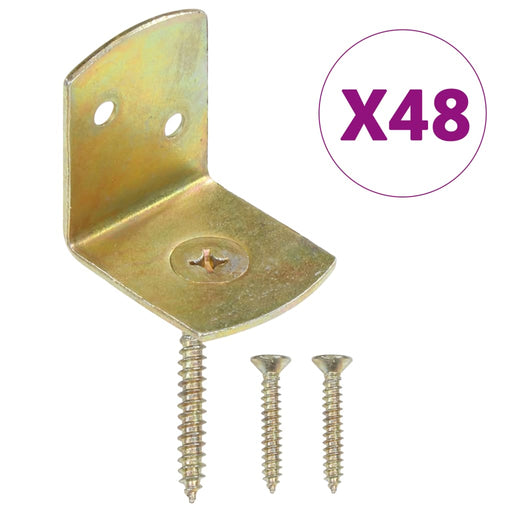 Console pentru panou gard, formă L, 48 buc., metal galvanizat - WALTI WALTI