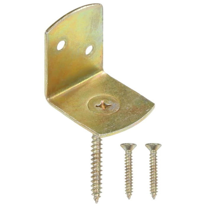 Console pentru panou gard, formă L, 48 buc., metal galvanizat - WALTI WALTI