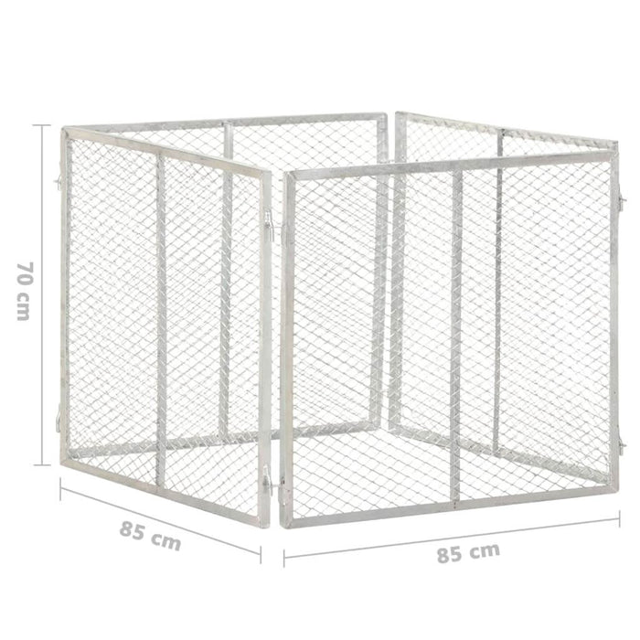 Compostor de grădină, 85x85x70 cm, fier galvanizat - WALTI WALTI