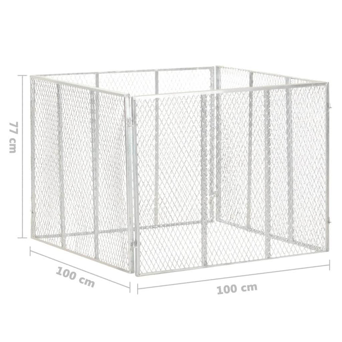 Compostor de grădină, 100x100x77 cm, fier galvanizat - WALTI WALTI