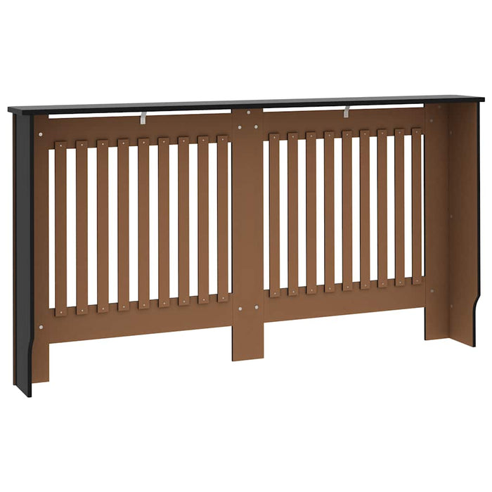 Mască pentru calorifer, negru, 152 x 19 x 81,5 cm, lemn prelucrat WALTI