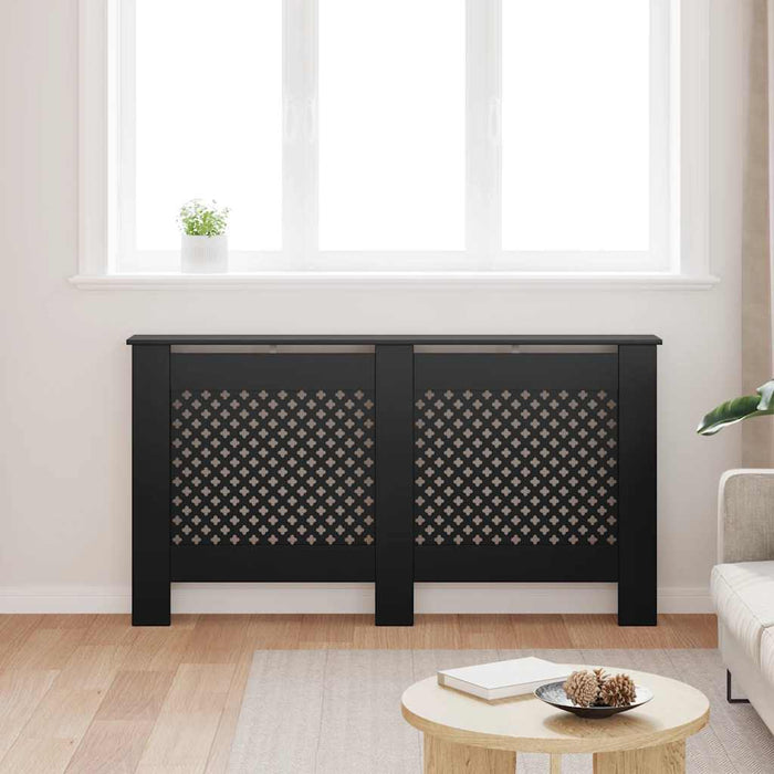 Mască pentru calorifer, negru, 152 x 19 x 81,5 cm, MDF WALTI