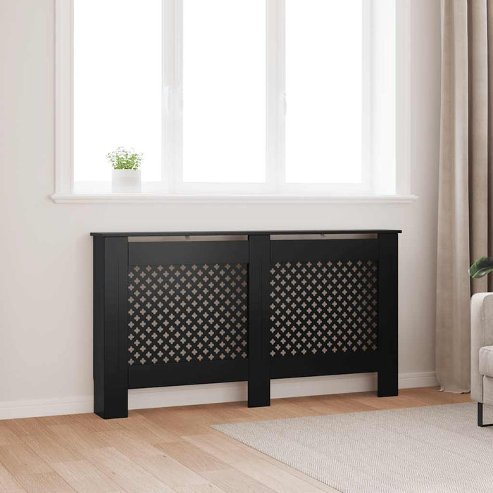 Mască pentru calorifer, negru, 152 x 19 x 81,5 cm, MDF WALTI