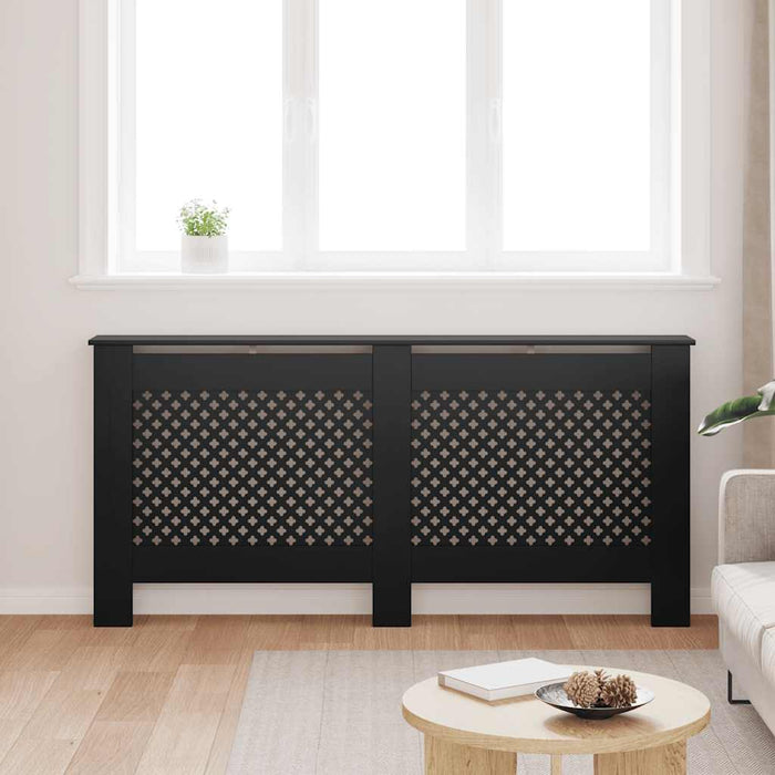 Mască de calorifer, negru, 172 x 19 x 81,5 cm, MDF WALTI