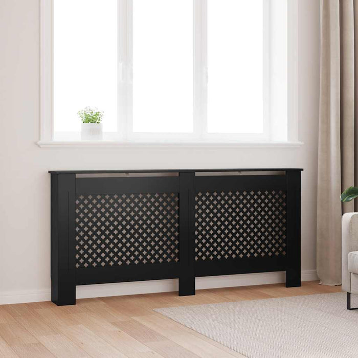 Mască de calorifer, negru, 172 x 19 x 81,5 cm, MDF WALTI