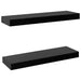 Rafturi de perete suspendate, 2 buc., negru, 40 x 20 x 3,8 cm - WALTI WALTI