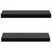 Rafturi de perete suspendate, 2 buc., negru, 40 x 20 x 3,8 cm - WALTI WALTI