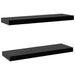 Rafturi de perete suspendate, 2 buc., negru, 60x20x3,8 cm - WALTI WALTI