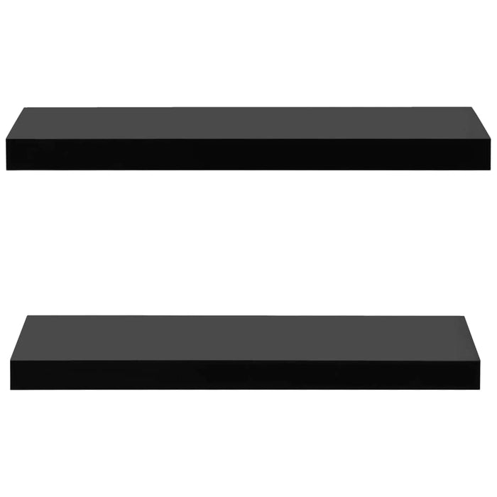 Rafturi de perete suspendate, 2 buc., negru, 60x20x3,8 cm - WALTI WALTI