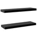 Rafturi de perete suspendate, 2 buc., negru, 80x20x3,8 cm - WALTI WALTI