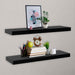 Rafturi de perete suspendate, 2 buc., negru, 100x20x3,8 cm - WALTI WALTI