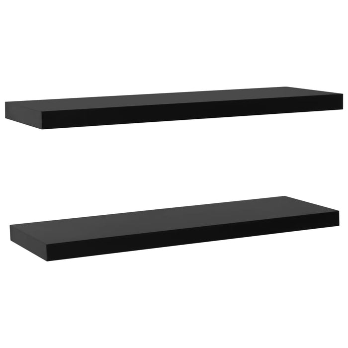Rafturi de perete suspendate, 2 buc., negru, 120 x 20 x 3,8 cm - WALTI WALTI