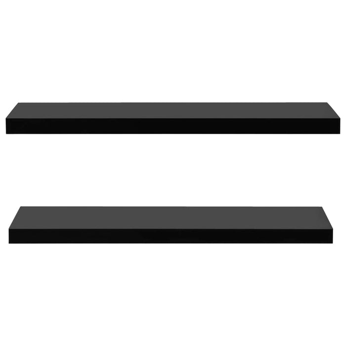 Rafturi de perete suspendate, 2 buc., negru, 120 x 20 x 3,8 cm - WALTI WALTI