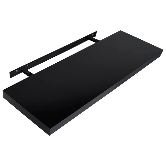 Rafturi de perete suspendate, 2 buc., negru, 120 x 20 x 3,8 cm - WALTI WALTI