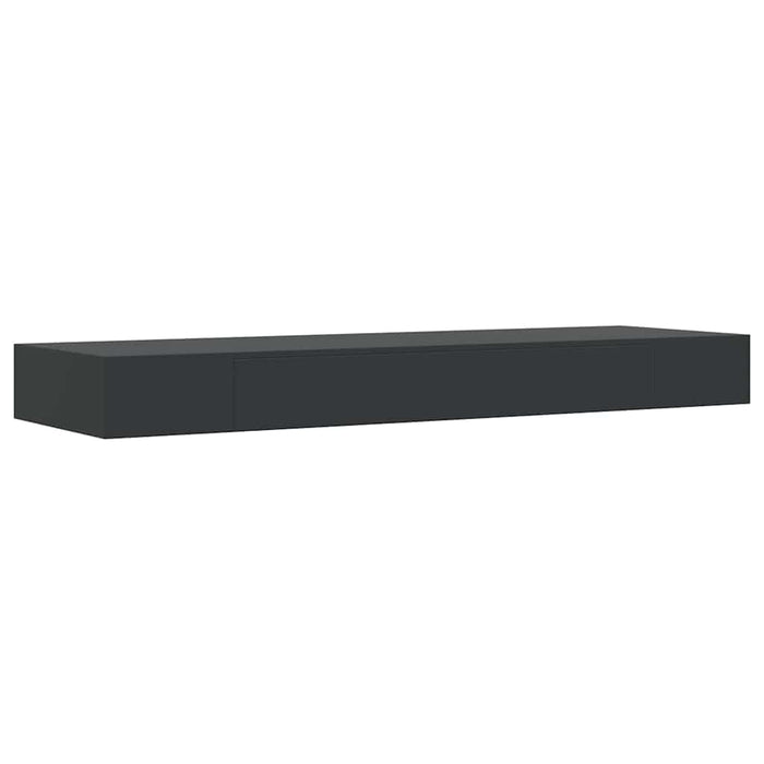 Raft de perete suspendat cu sertar, negru, 80 x 25 x 8 cm - WALTI WALTI