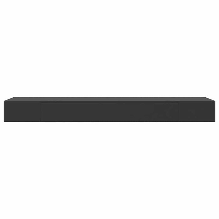 Raft de perete suspendat cu sertar, negru, 80 x 25 x 8 cm - WALTI WALTI