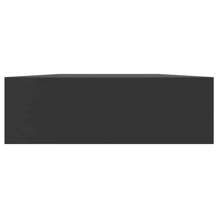 Raft de perete suspendat cu sertar, negru, 80 x 25 x 8 cm - WALTI WALTI