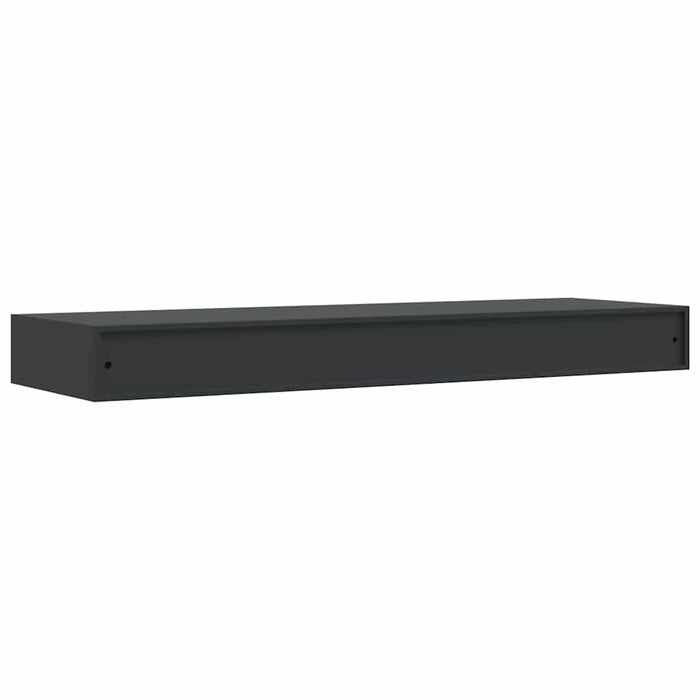 Raft de perete suspendat cu sertar, negru, 80 x 25 x 8 cm - WALTI WALTI