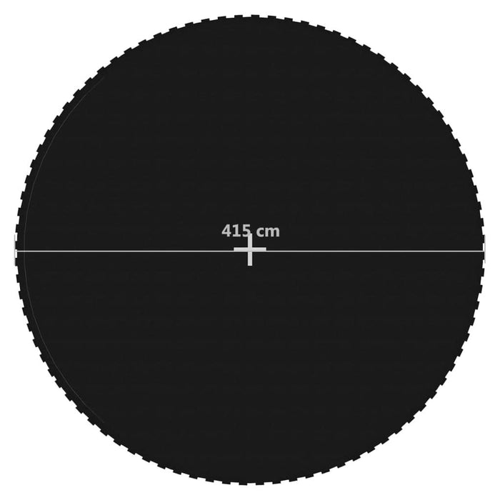 Podea de trambulină rotundă de 4,57 m, negru, material textil - WALTI WALTI
