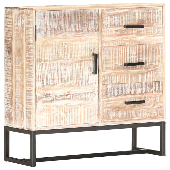 Servantă, alb, 73 x 30 x 75 cm, lemn masiv de acacia - WALTI WALTI