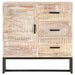 Servantă, alb, 73 x 30 x 75 cm, lemn masiv de acacia - WALTI WALTI