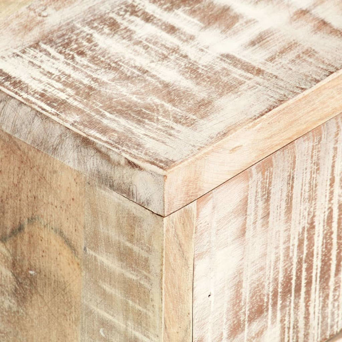 Măsuță de cafea, alb, 117x50x30 cm, lemn masiv de acacia - WALTI WALTI