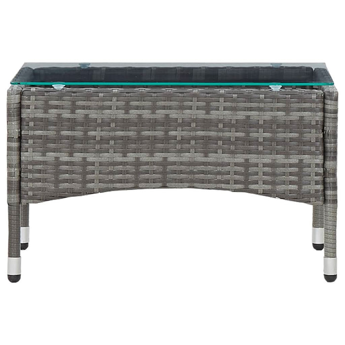 Set mobilier de grădină cu perne, 4 piese, gri, poliratan - WALTI WALTI