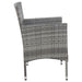 Set mobilier de grădină cu perne, 4 piese, gri, poliratan - WALTI WALTI
