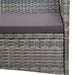 Set mobilier de grădină cu perne, 4 piese, gri, poliratan - WALTI WALTI