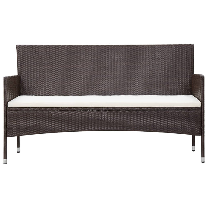 Set mobilier de grădină cu perne, 5 piese, maro, poliratan - WALTI WALTI