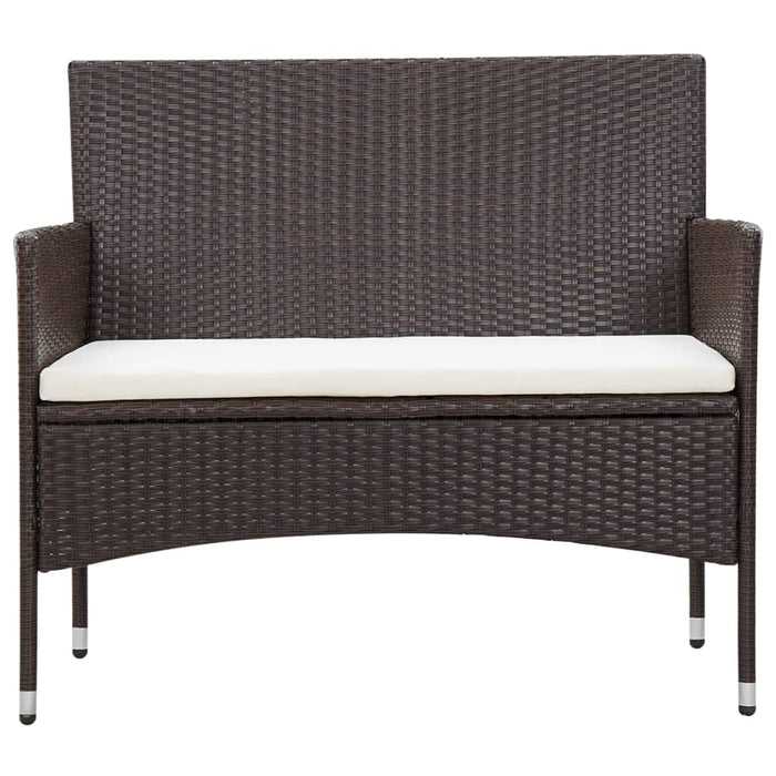 Set mobilier de grădină cu perne, 5 piese, maro, poliratan - WALTI WALTI