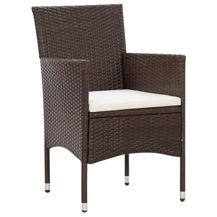 Set mobilier de grădină cu perne, 5 piese, maro, poliratan - WALTI WALTI