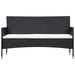 Set mobilier de grădină cu perne, 5 piese, negru, poliratan - WALTI WALTI