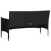 Set mobilier de grădină cu perne, 5 piese, negru, poliratan - WALTI WALTI