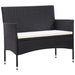 Set mobilier de grădină cu perne, 5 piese, negru, poliratan - WALTI WALTI