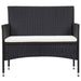 Set mobilier de grădină cu perne, 5 piese, negru, poliratan - WALTI WALTI