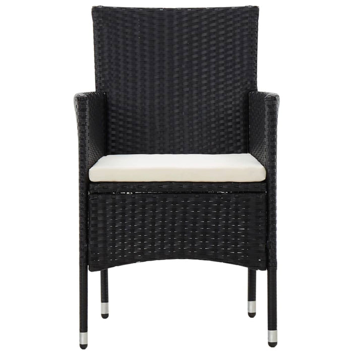 Set mobilier de grădină cu perne, 5 piese, negru, poliratan - WALTI WALTI