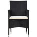 Set mobilier de grădină cu perne, 5 piese, negru, poliratan - WALTI WALTI