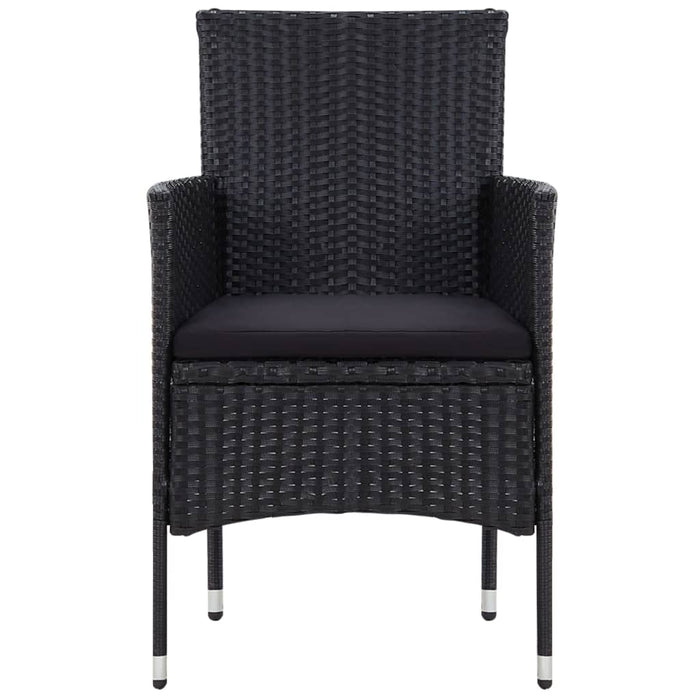 Set mobilier de grădină cu perne, 5 piese, negru, poliratan - WALTI WALTI