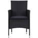 Set mobilier de grădină cu perne, 5 piese, negru, poliratan - WALTI WALTI