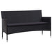 Set mobilier de grădină cu perne, 5 piese, negru, poliratan - WALTI WALTI