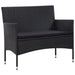 Set mobilier de grădină cu perne, 5 piese, negru, poliratan - WALTI WALTI