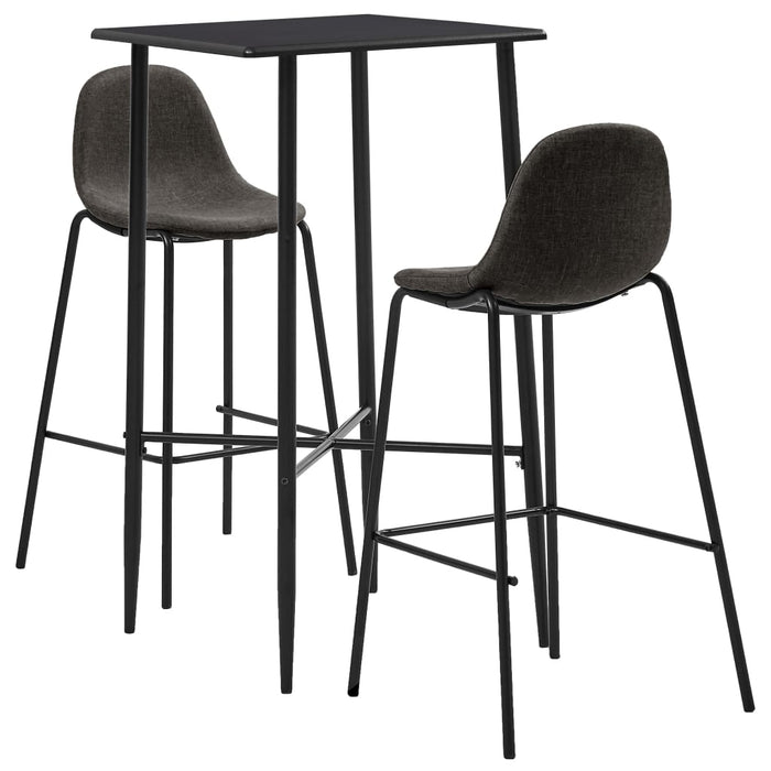 Set de bar, 3 piese, gri închis, material textil - WALTI WALTI