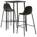 Set de bar, 3 piese, gri închis, material textil - WALTI WALTI