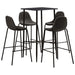 Set mobilier de bar, 5 piese, gri închis, material textil - WALTI WALTI