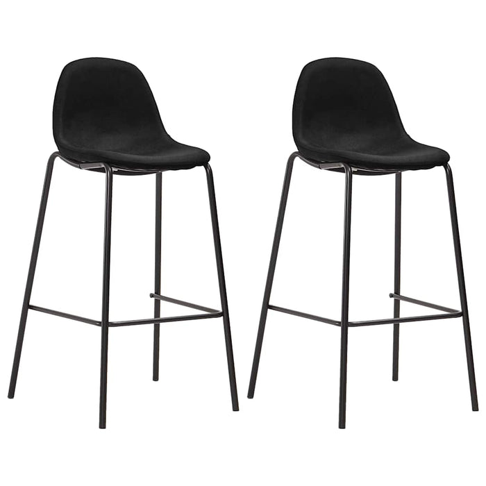 Set mobilier de bar, 3 piese, negru, material textil - WALTI WALTI