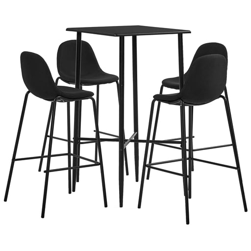 Set mobilier de bar, 5 piese, negru, material textil - WALTI WALTI