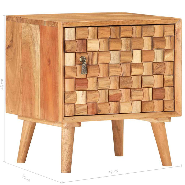 Noptieră, 42 x 35 x 45 cm, lemn masiv de acacia WALTI